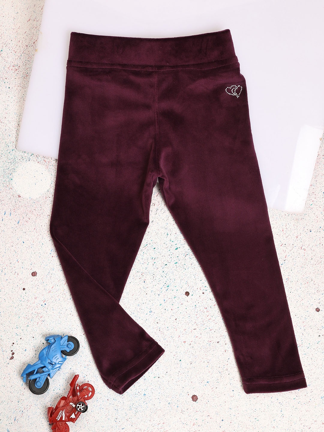 

V-Mart Girls Cotton Churidar Length Leggings, Maroon