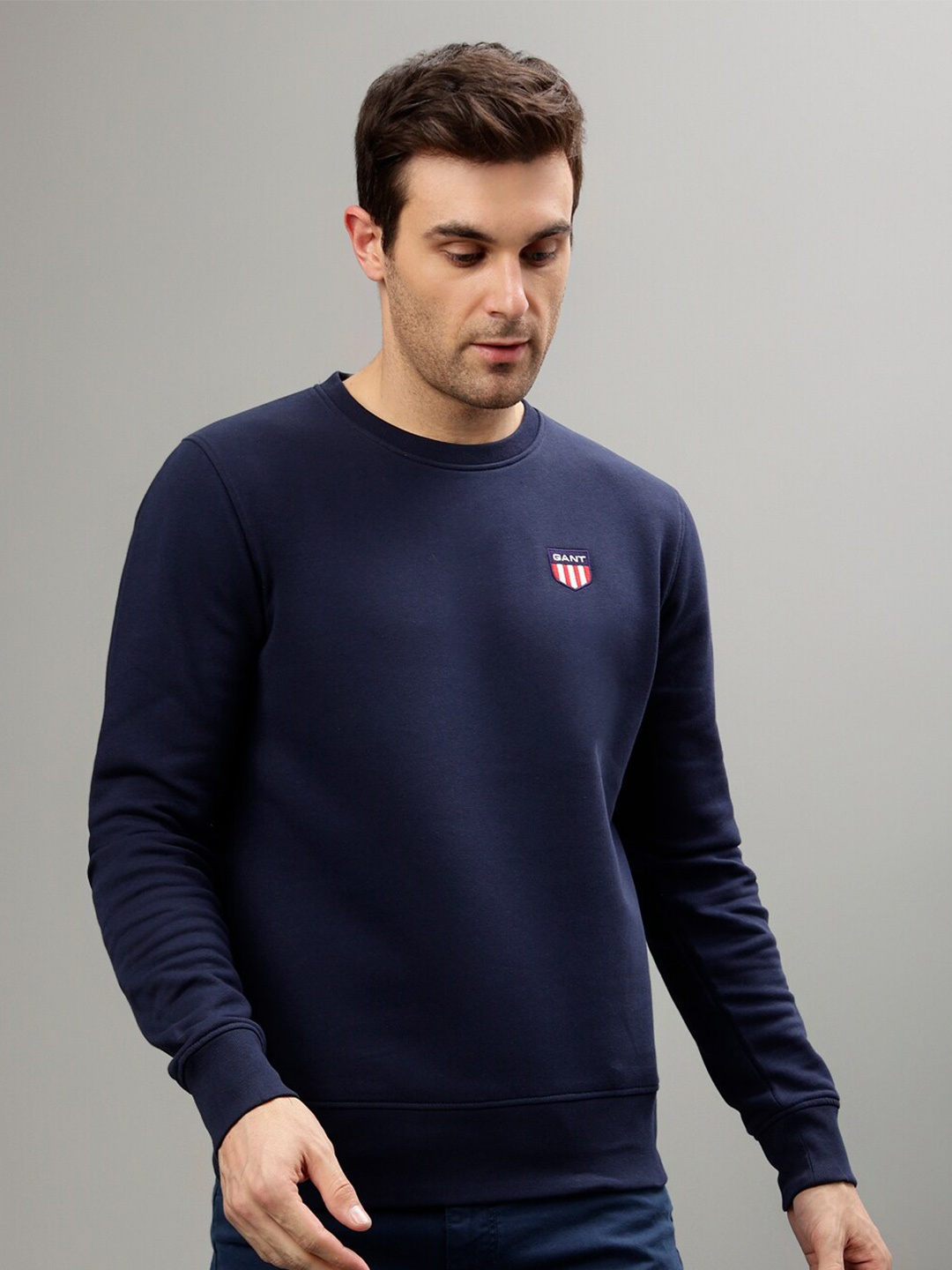 

GANT Round Neck Pullover Sweatshirt, Blue