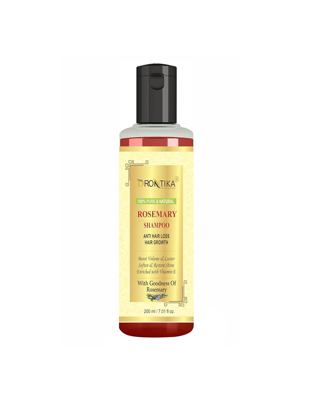 

DRONTIKA Pure & Natural Rosemary Shampoo for Anti Hair Loss & Hair Growth - 200ml, Yellow