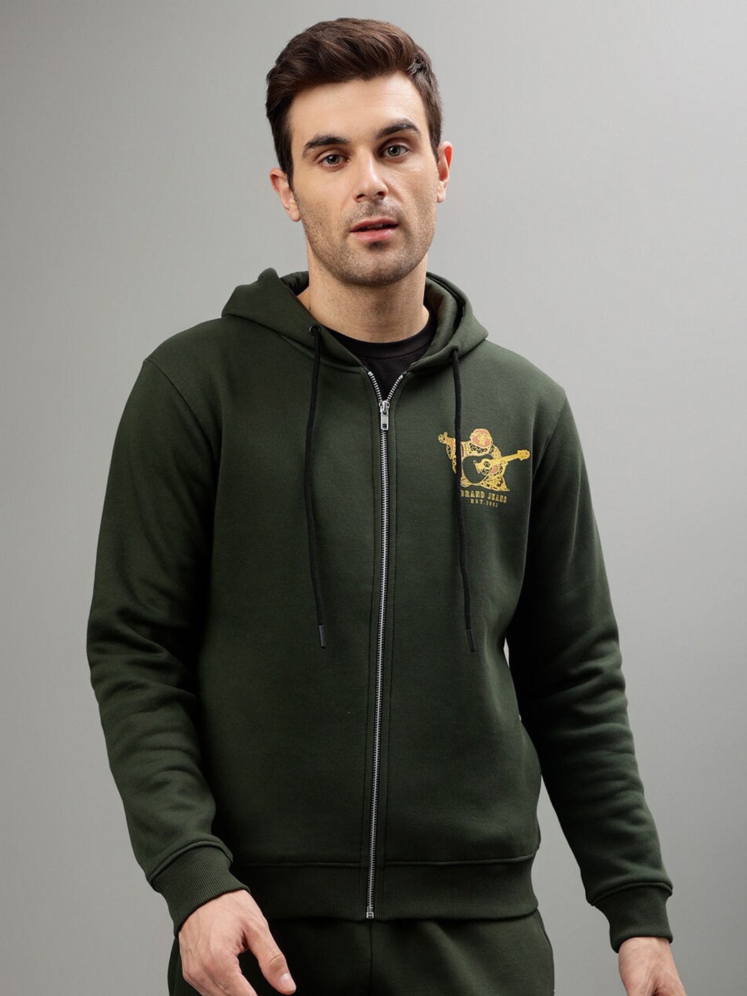 

True Religion Hooded Front-Open Sweatshirt, Green