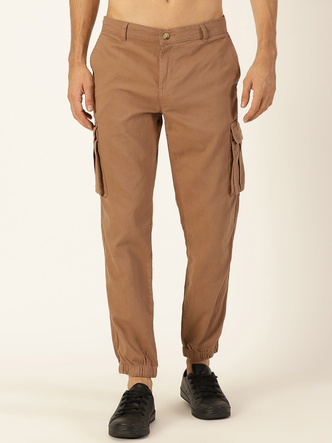 

Metronaut Men Smart Slim Fit Easy Wash Cargos, Rust