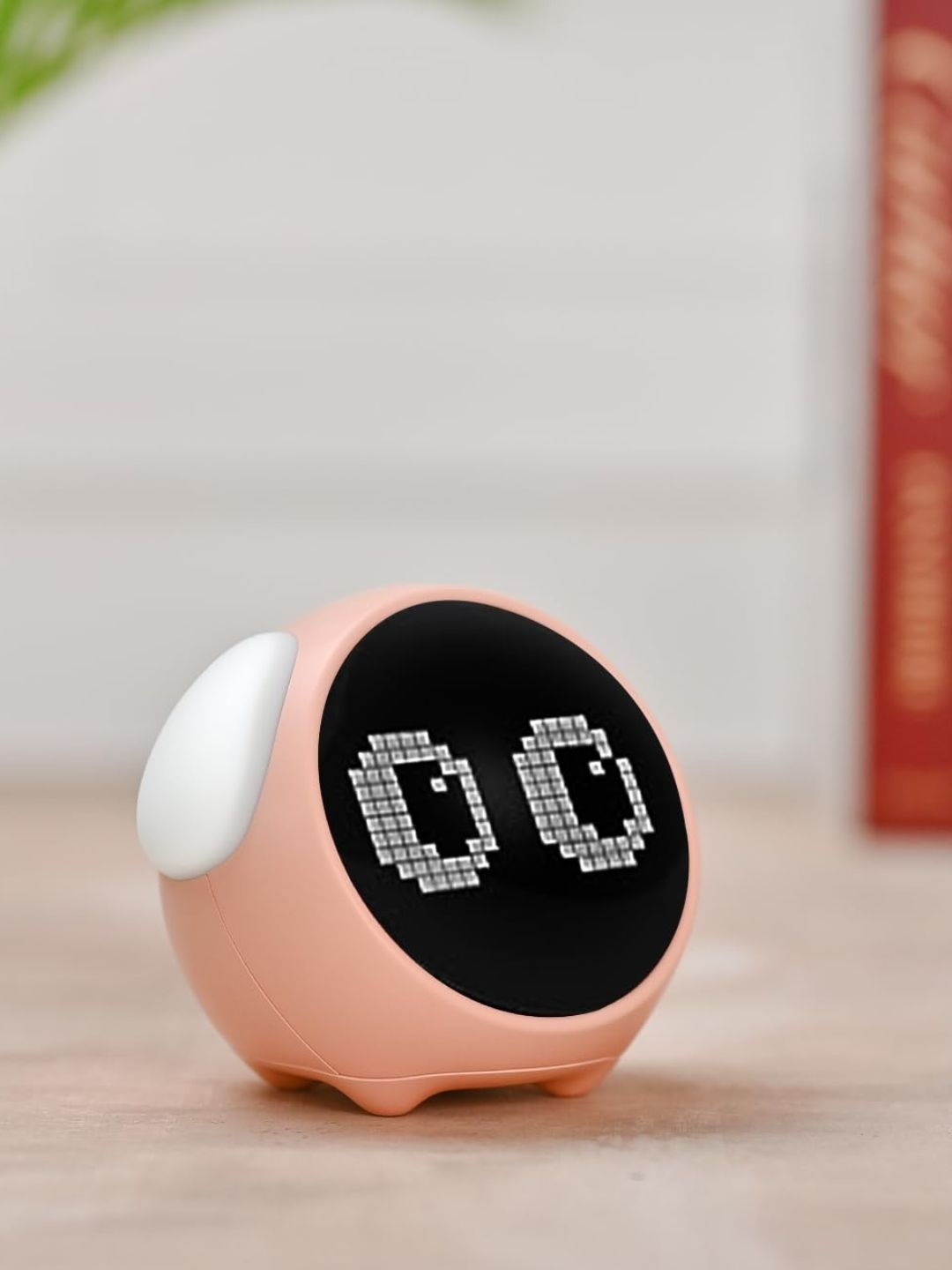

DecorTwist Contemporary Round Alarm Clock, Pink