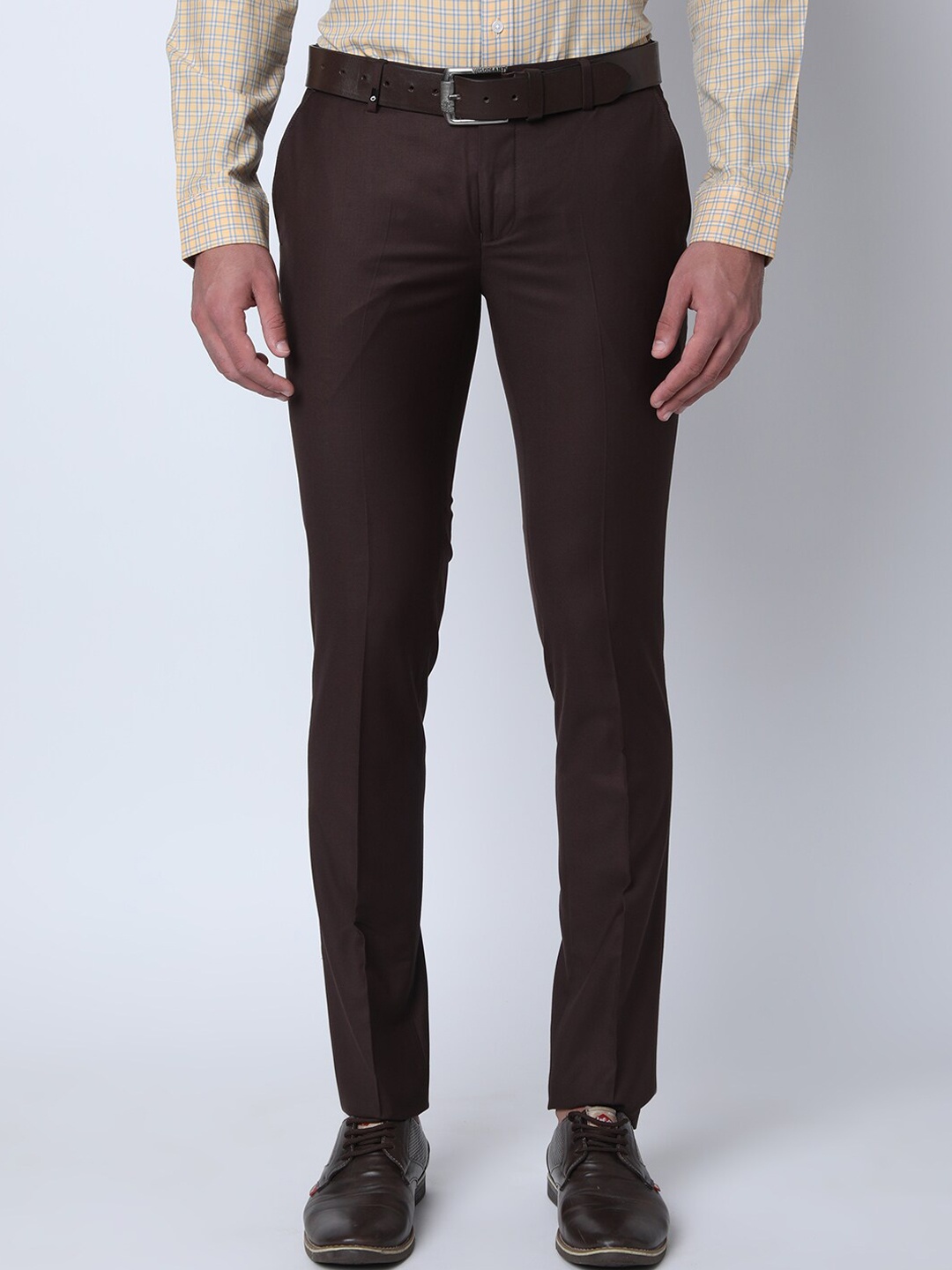 

Oxemberg Men Slim Fit Formal Trousers, Brown