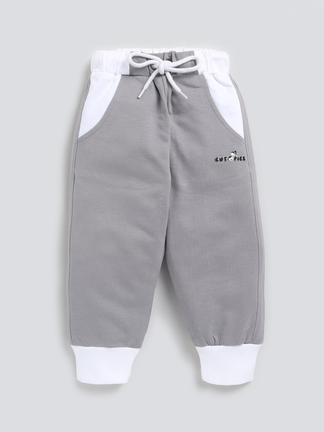 

BAESD Girls Colourblocked Cotton Joggers, Grey