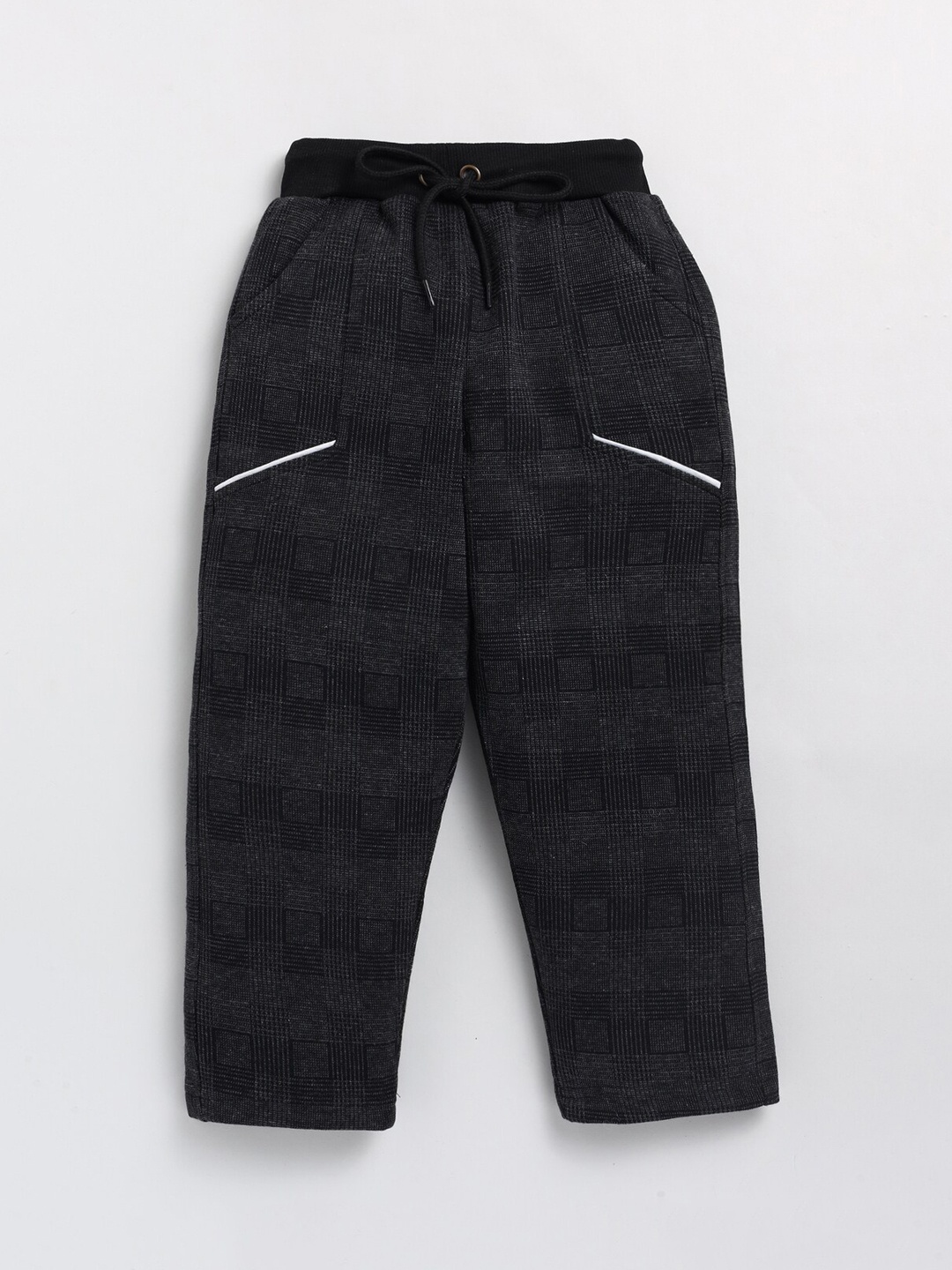 

BAESD Boys Mid-Rise Cotton Track Pants, Black