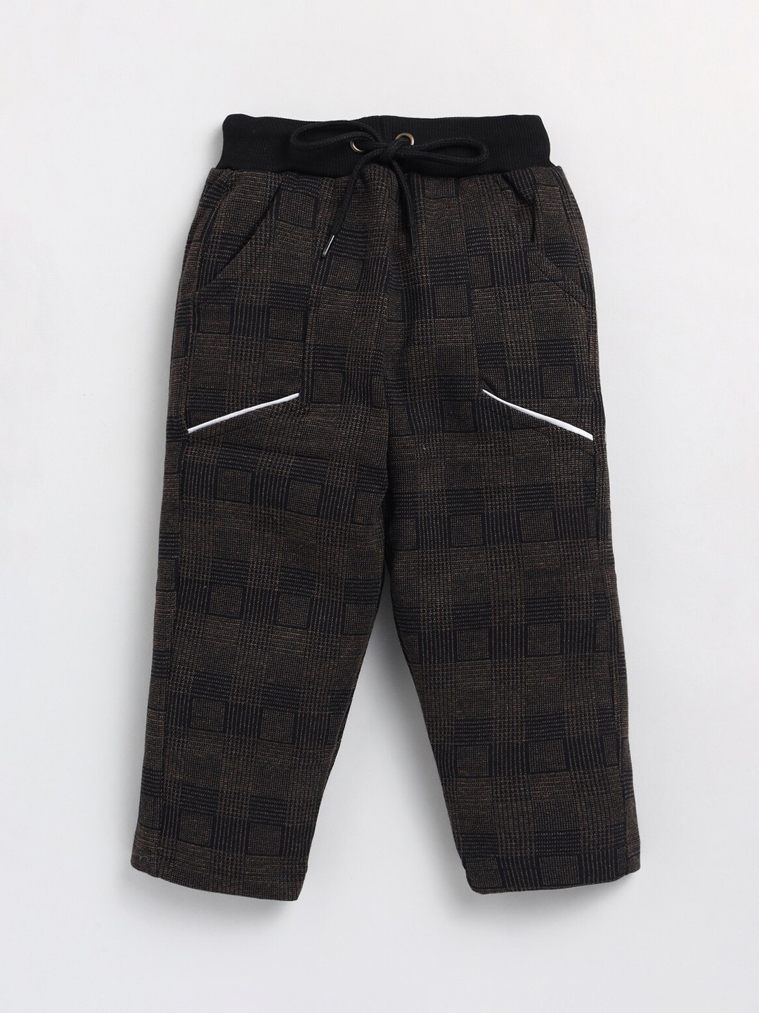 

BAESD Boys Printed Cotton Track Pant, Coffee brown