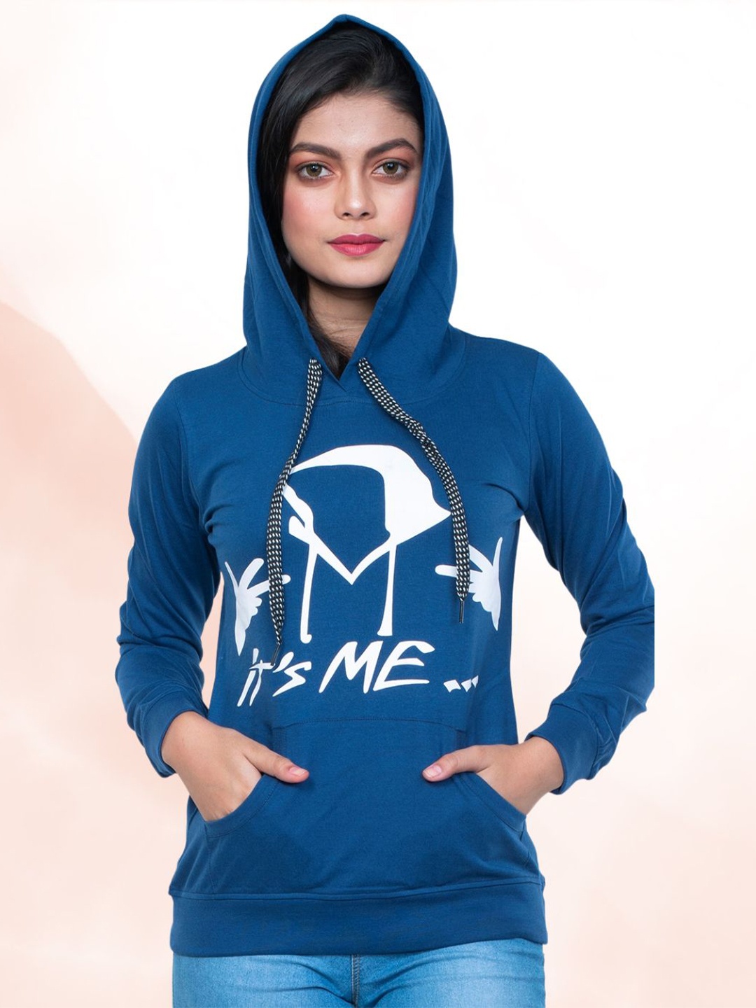 

StyleAOne Graphic Printed Hooded Cotton Pullover, Blue