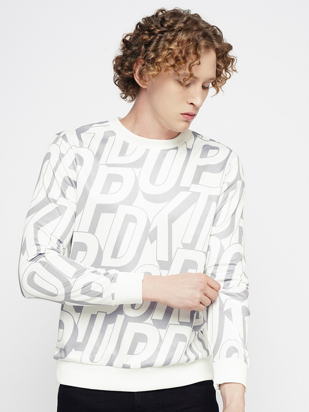 

Jack & Jones Typography Printed Pullover Sweatshirt, White