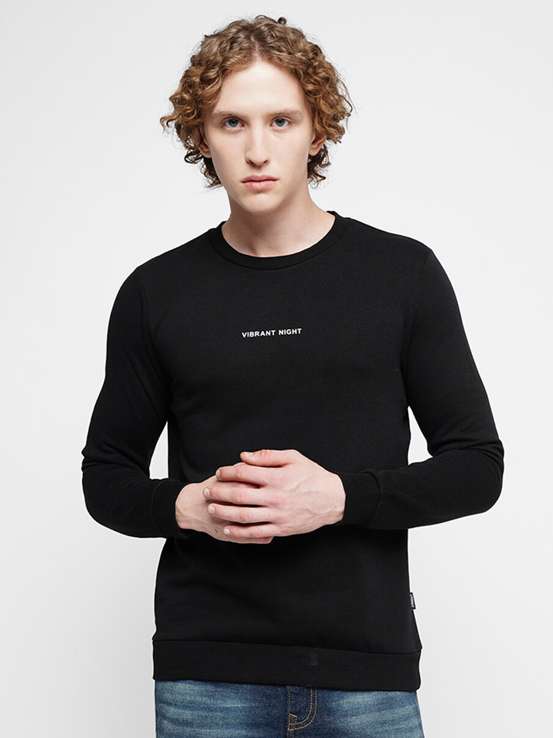 

Jack & Jones Cotton Pullover Sweatshirt, Black