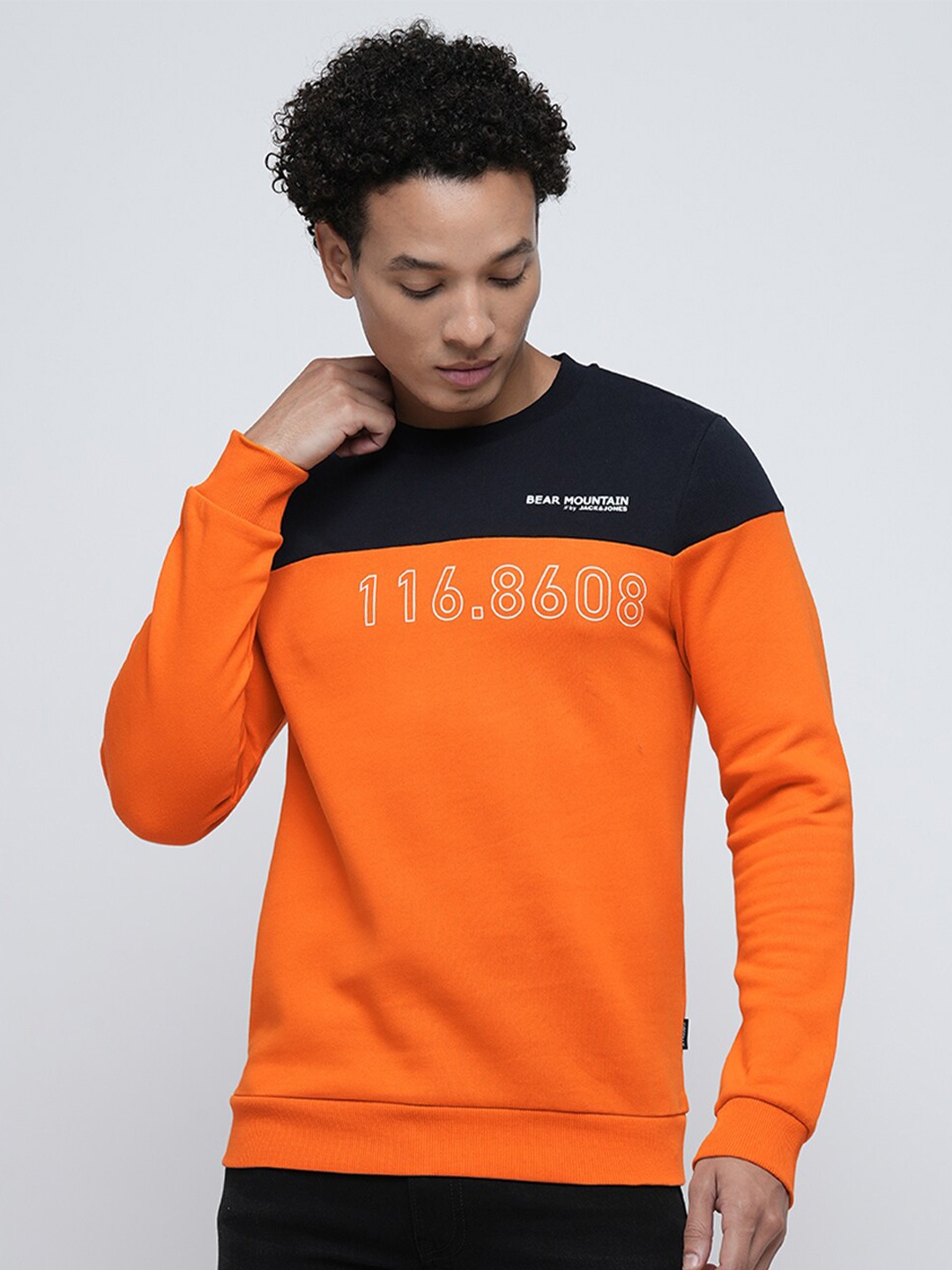 

Jack & Jones Colourblocked Pullover Sweatshirt, Orange