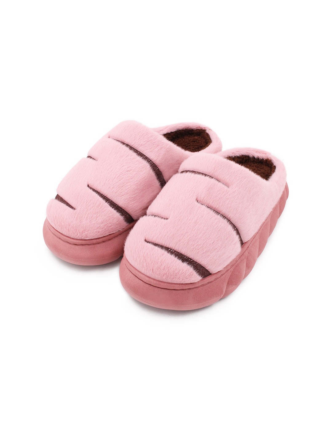 

JENNA Women Warm Fur Room Slippers, Pink