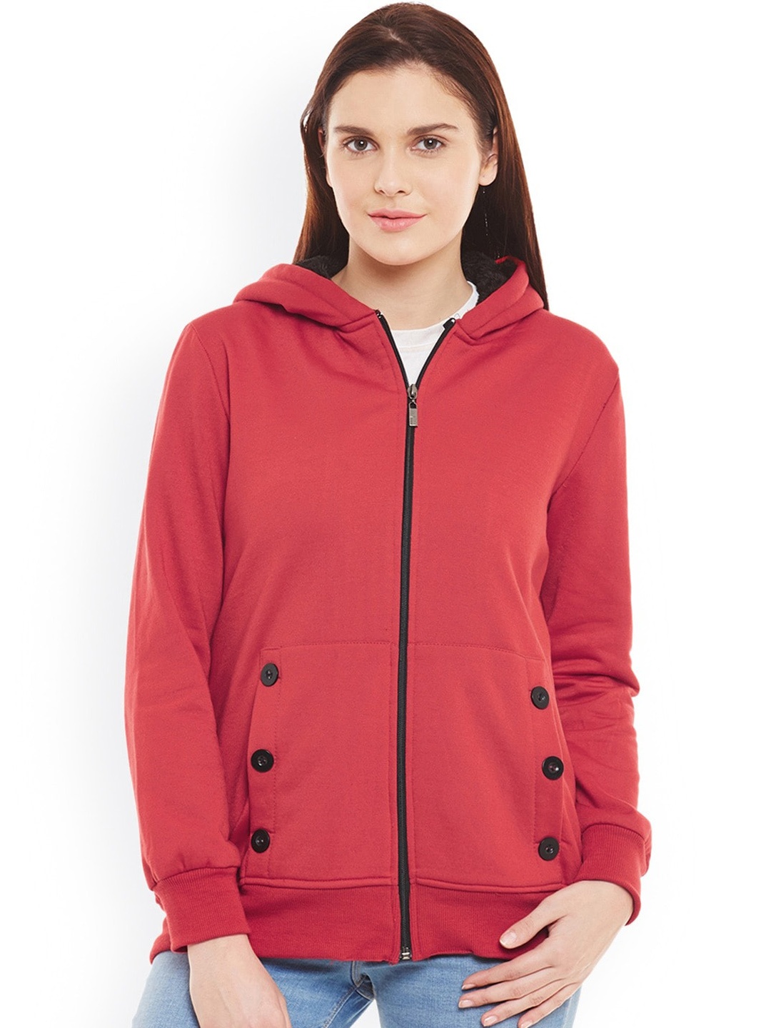 

BAESD Fleece Lightweight Bomber Jacket, Red