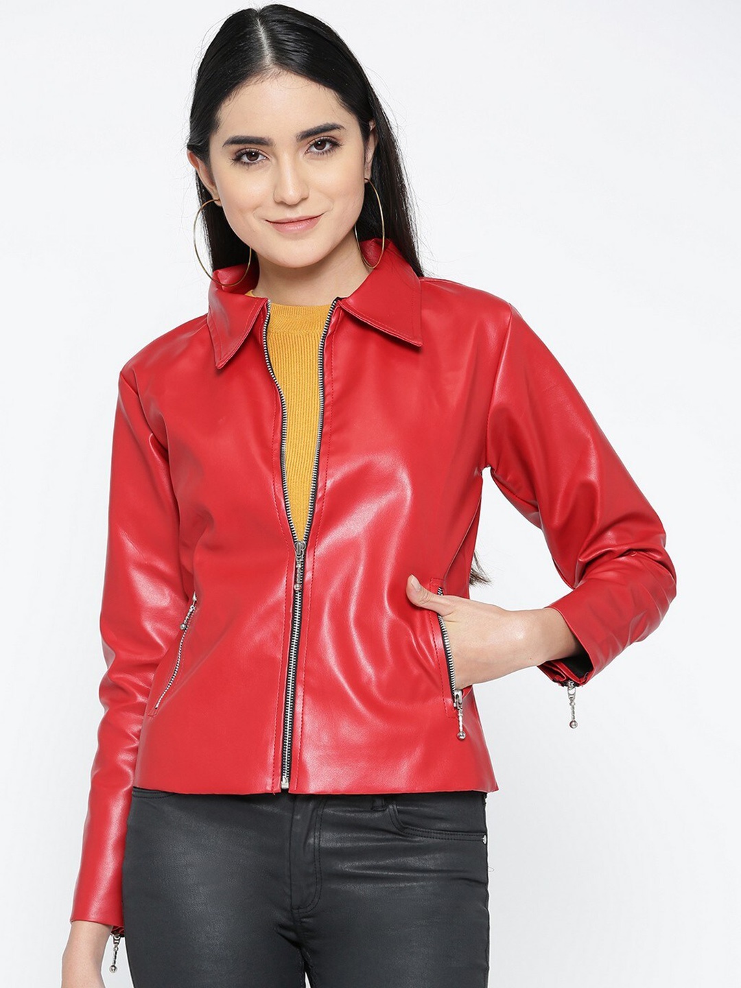 

BAESD Lightweight Leather Jacket, Red