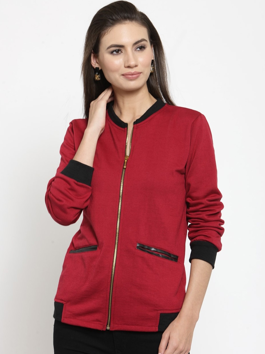 

BAESD Lightweight Fleece Open Front Jacket, Maroon