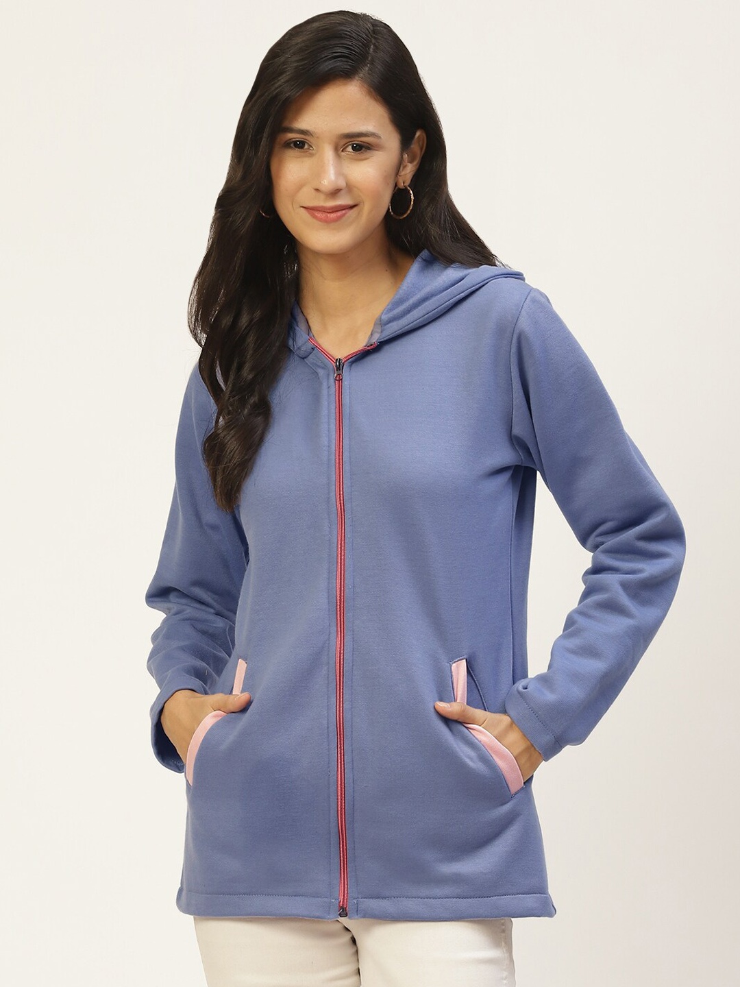 

BAESD Hooded Fleece Lightweight Tailored Jacket, Blue
