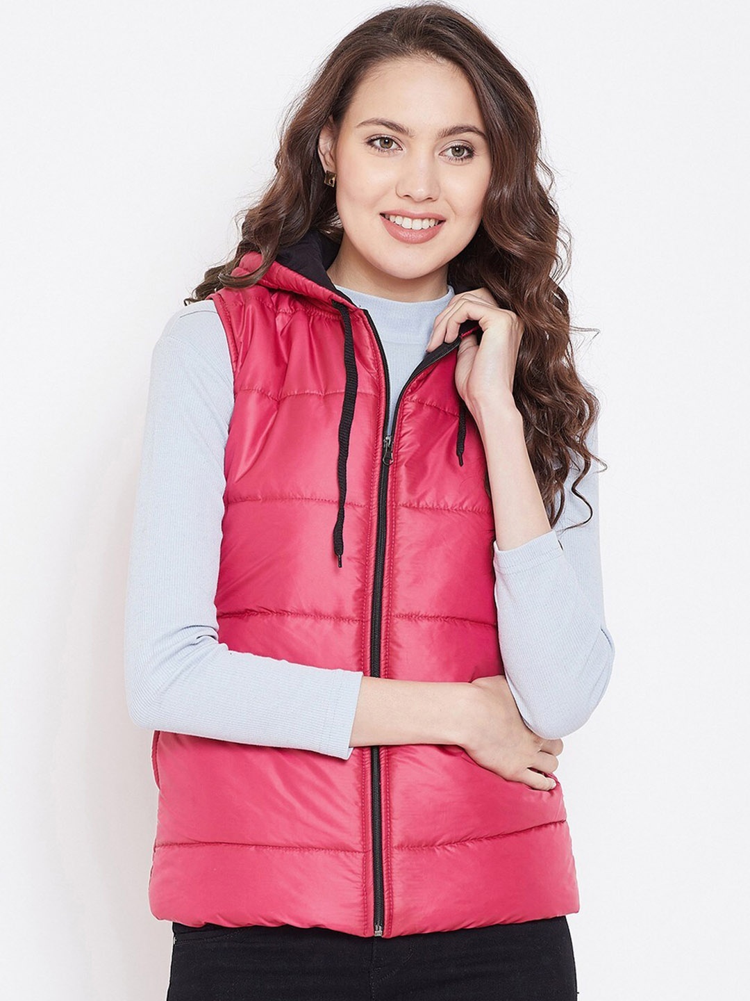 

BAESD Hooded Lightweight Padded Jacket, Fuchsia