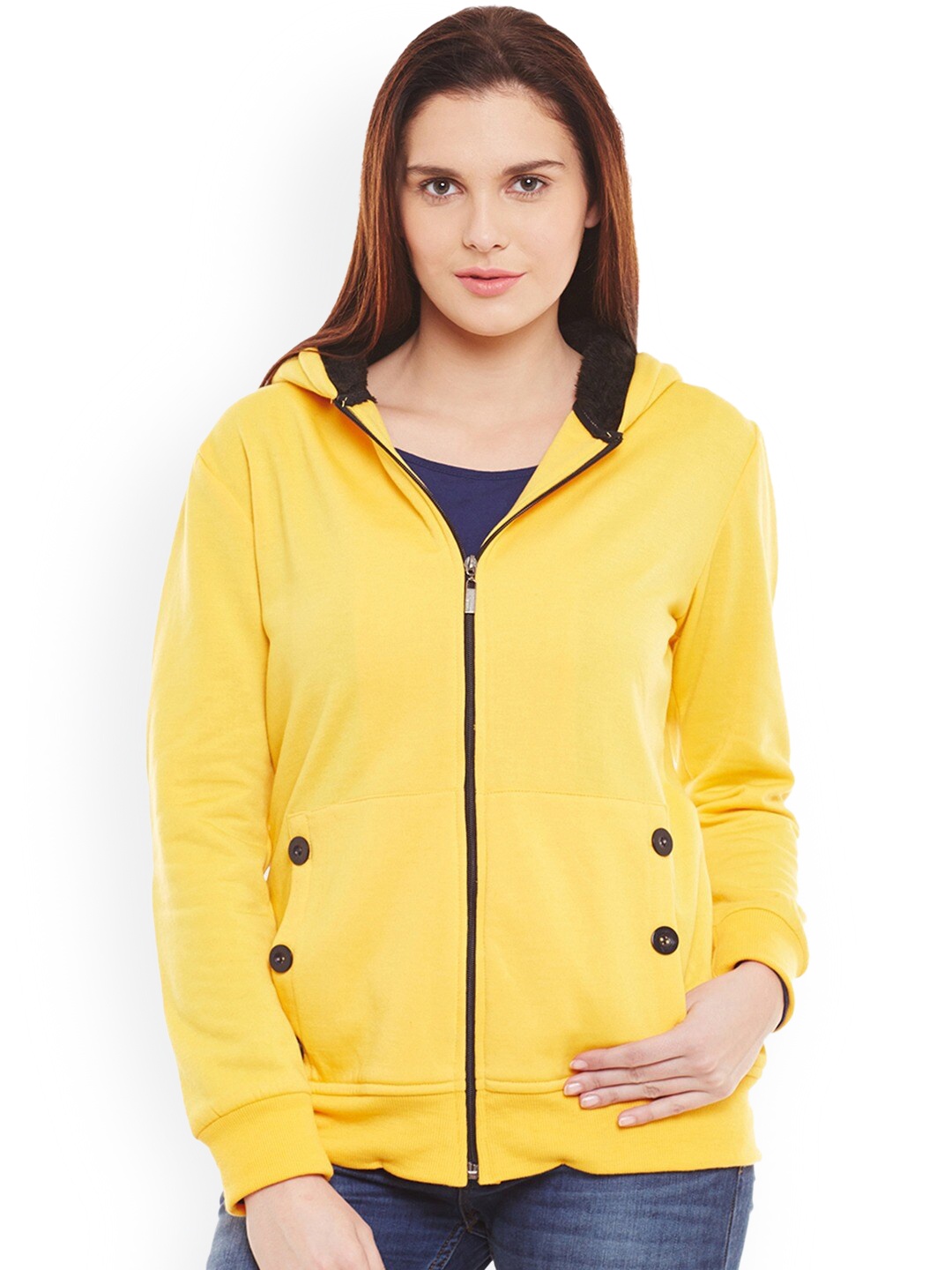 

BAESD Hooded Fleece Lightweight Sporty Jacket, Yellow