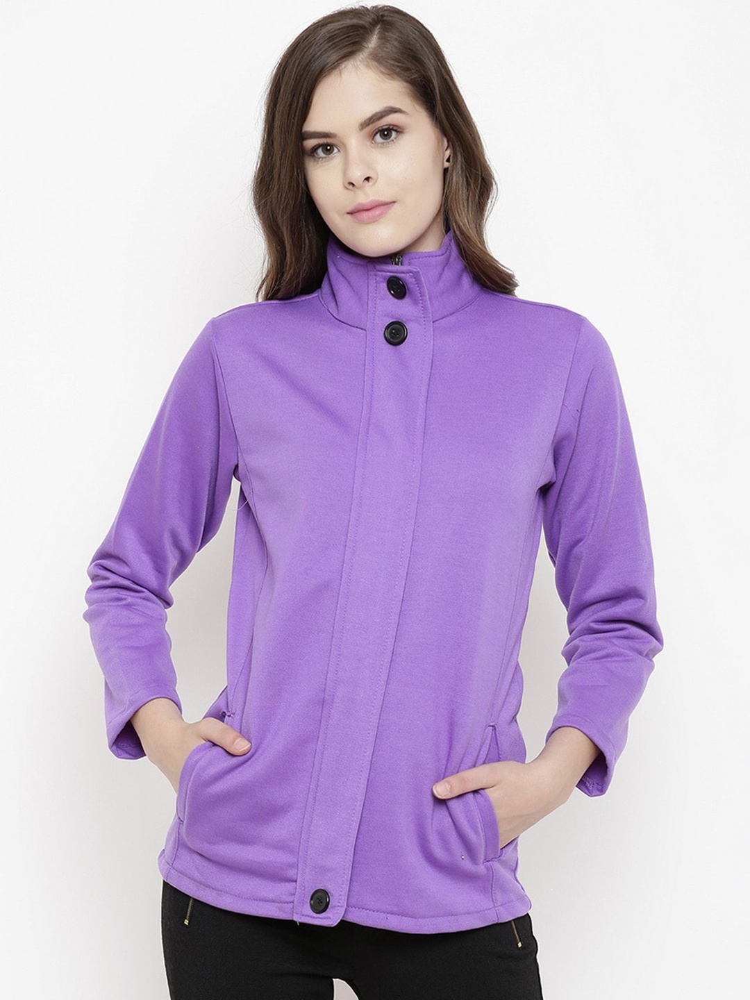 

BAESD Fleece Lightweight Tailored Jacket, Violet