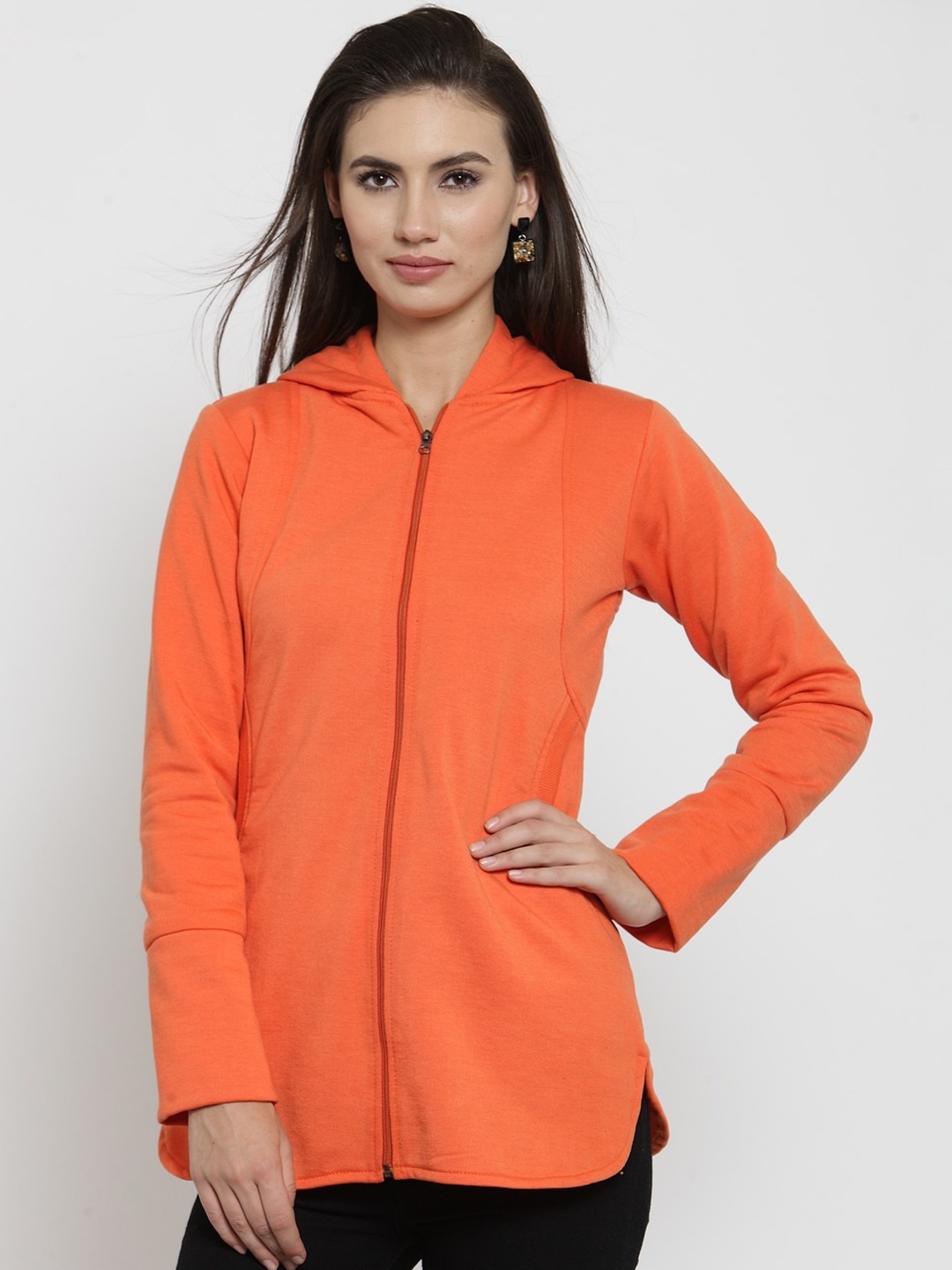 

BAESD Lightweight Hooded Fleece Tailored Jacket, Orange
