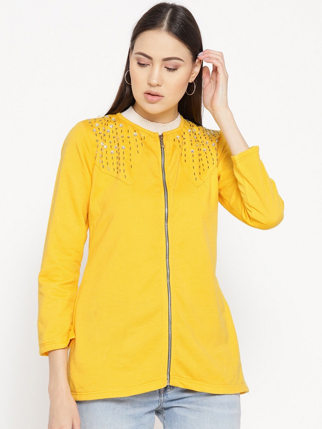 

BAESD Fleece Lightweight Open Front Jacket, Yellow