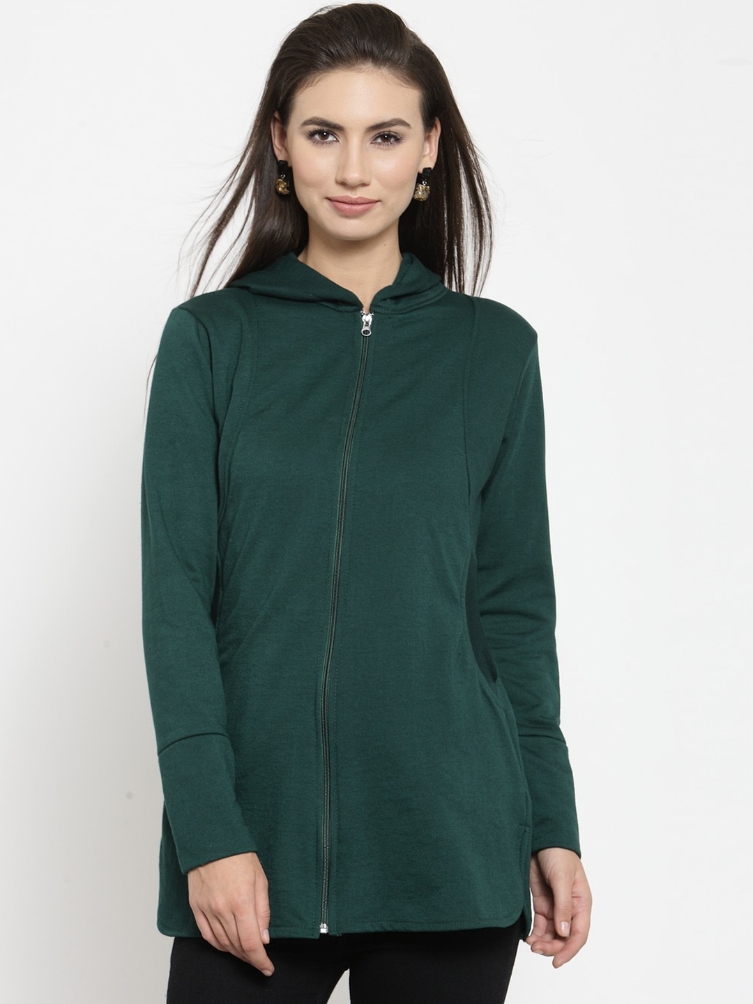 

BAESD Fleece Hooded Lightweight Bomber Jacket, Teal