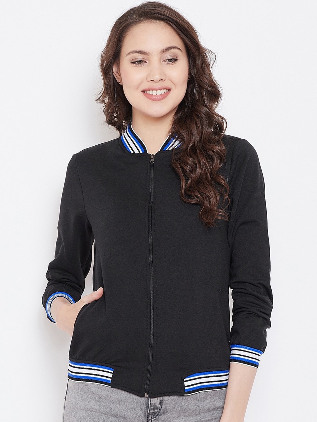 

BAESD Fleece Lightweight Bomber Jacket, Black