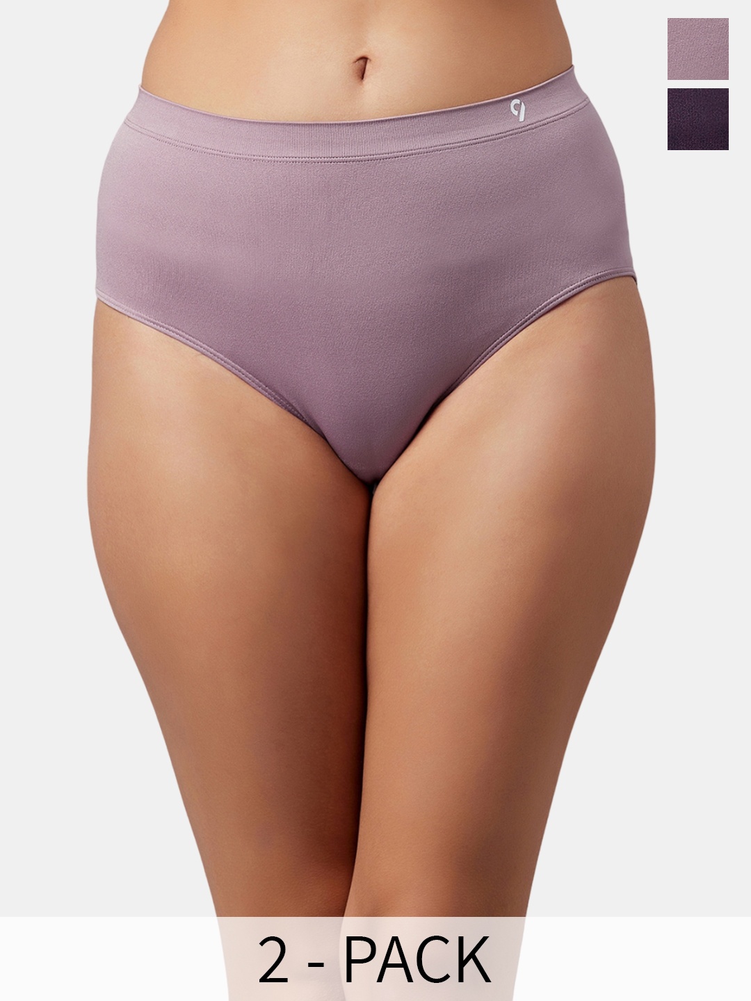 

C9 AIRWEAR Seamless Pack Of 2 High Rise Hipster Briefs, Purple