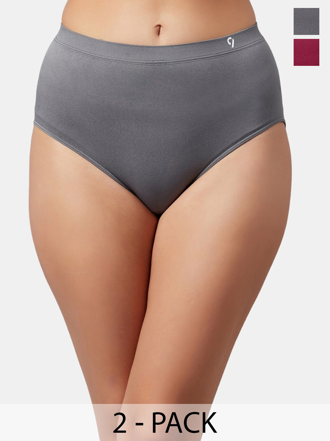 

C9 AIRWEAR Seamless Pack Of 2 Hipster Briefs, Grey