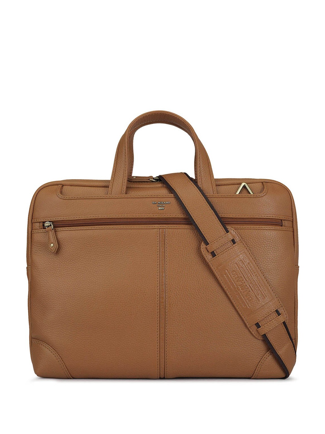 

Da Milano Unisex Leather Laptop Bag, Brown