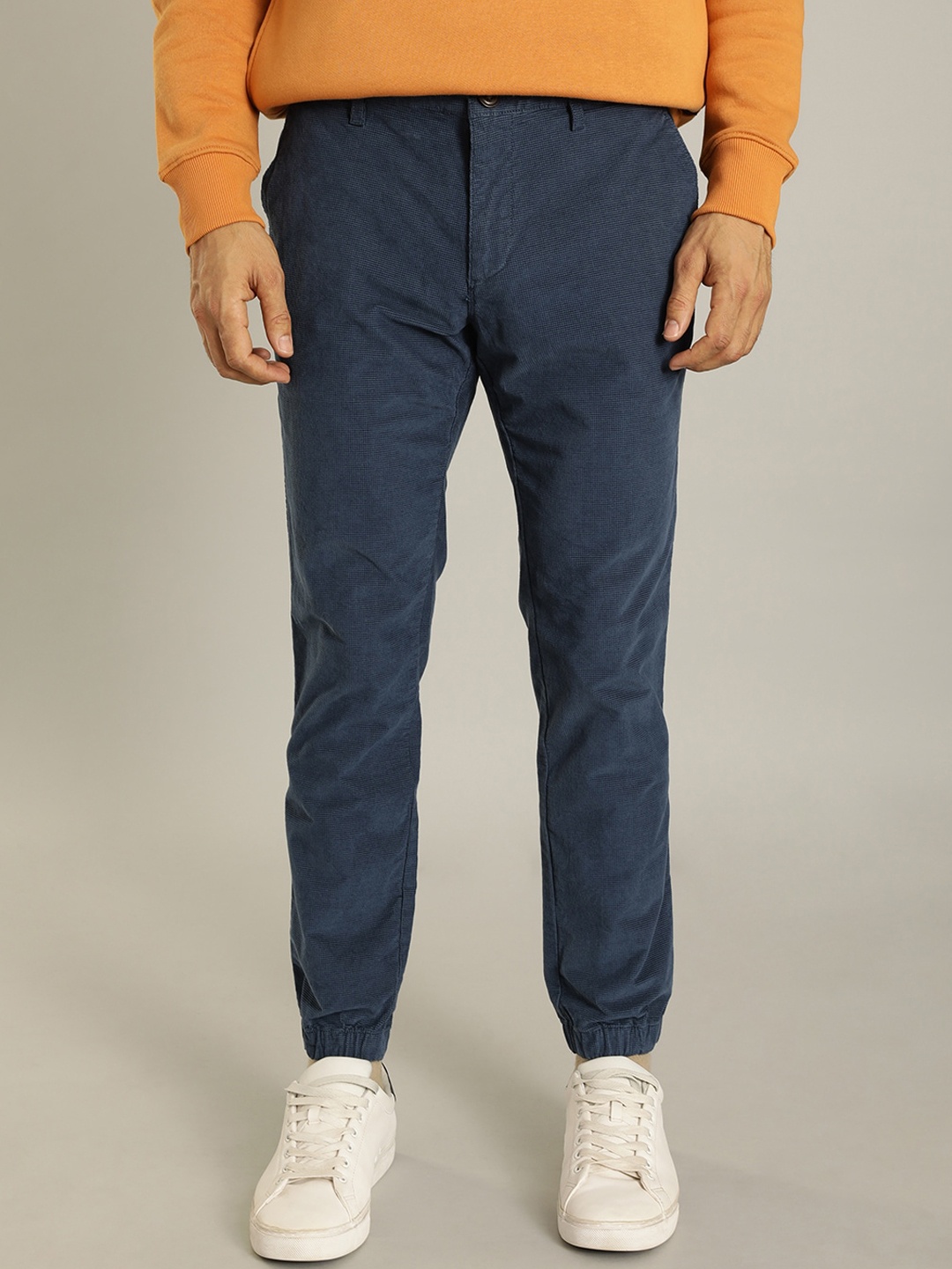 

Indian Terrain Men Urban - C Mid-Rise Tapered Fit Jogger, Navy blue