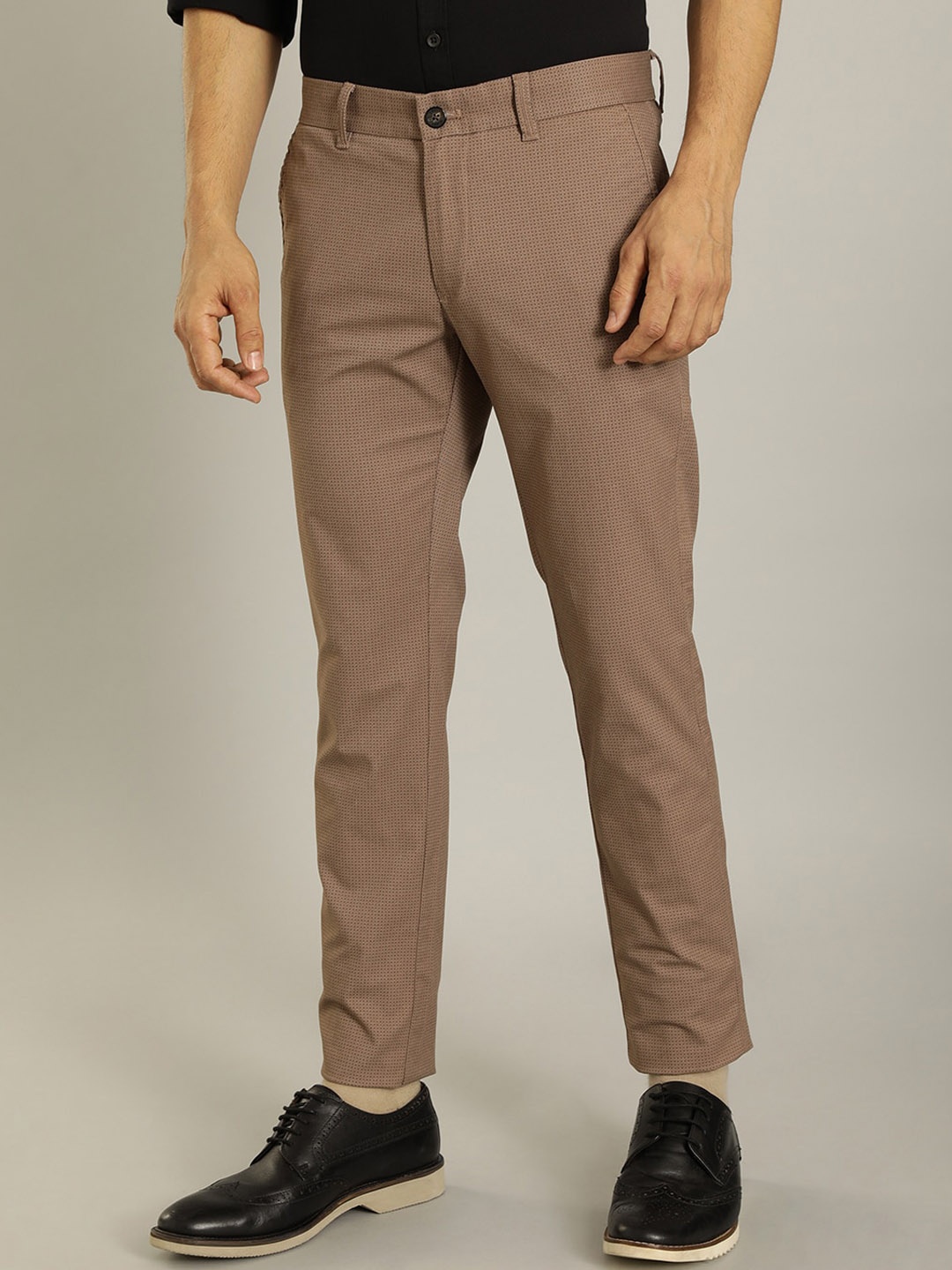 

Indian Terrain Brooklyn Slim Fit Trousers, Tan