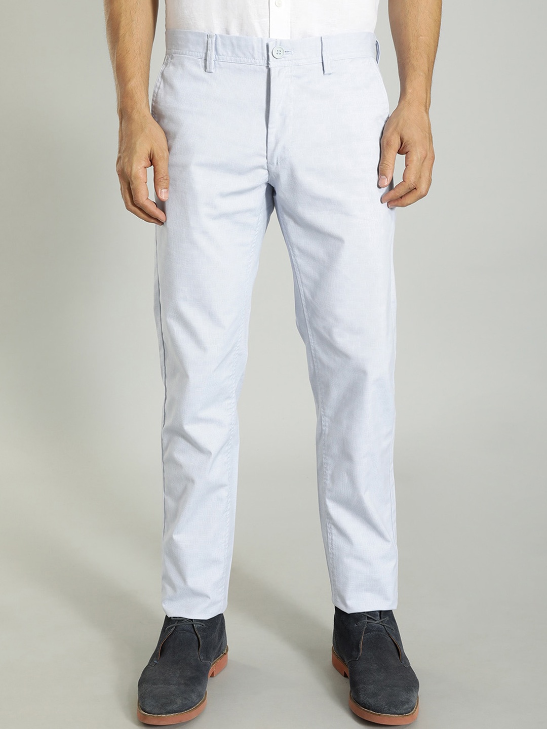 

Indian Terrain Men Brooklyn Slim Fit Chinos, Blue