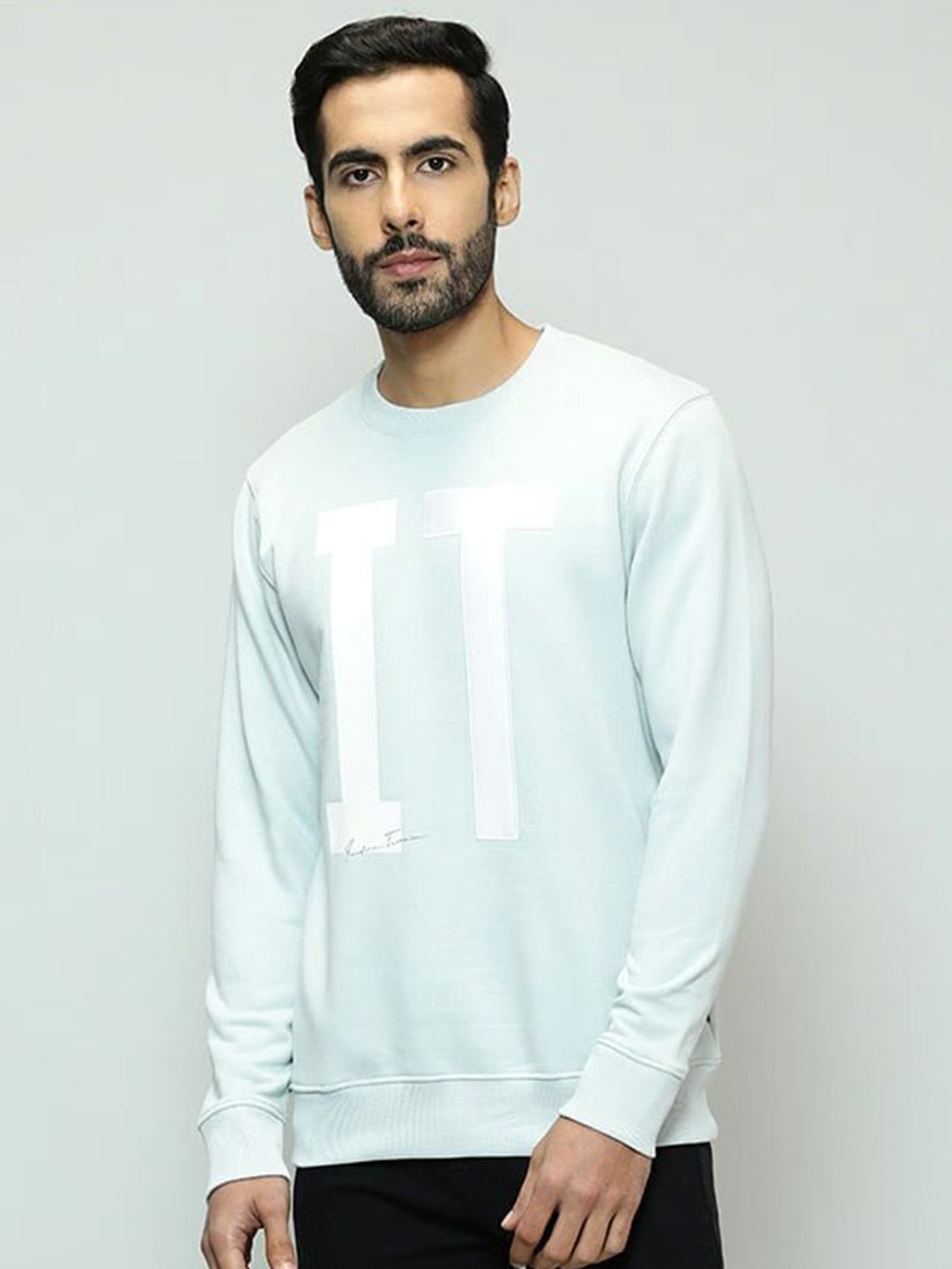 

Indian Terrain Typography Printed Sweatshirt, Blue