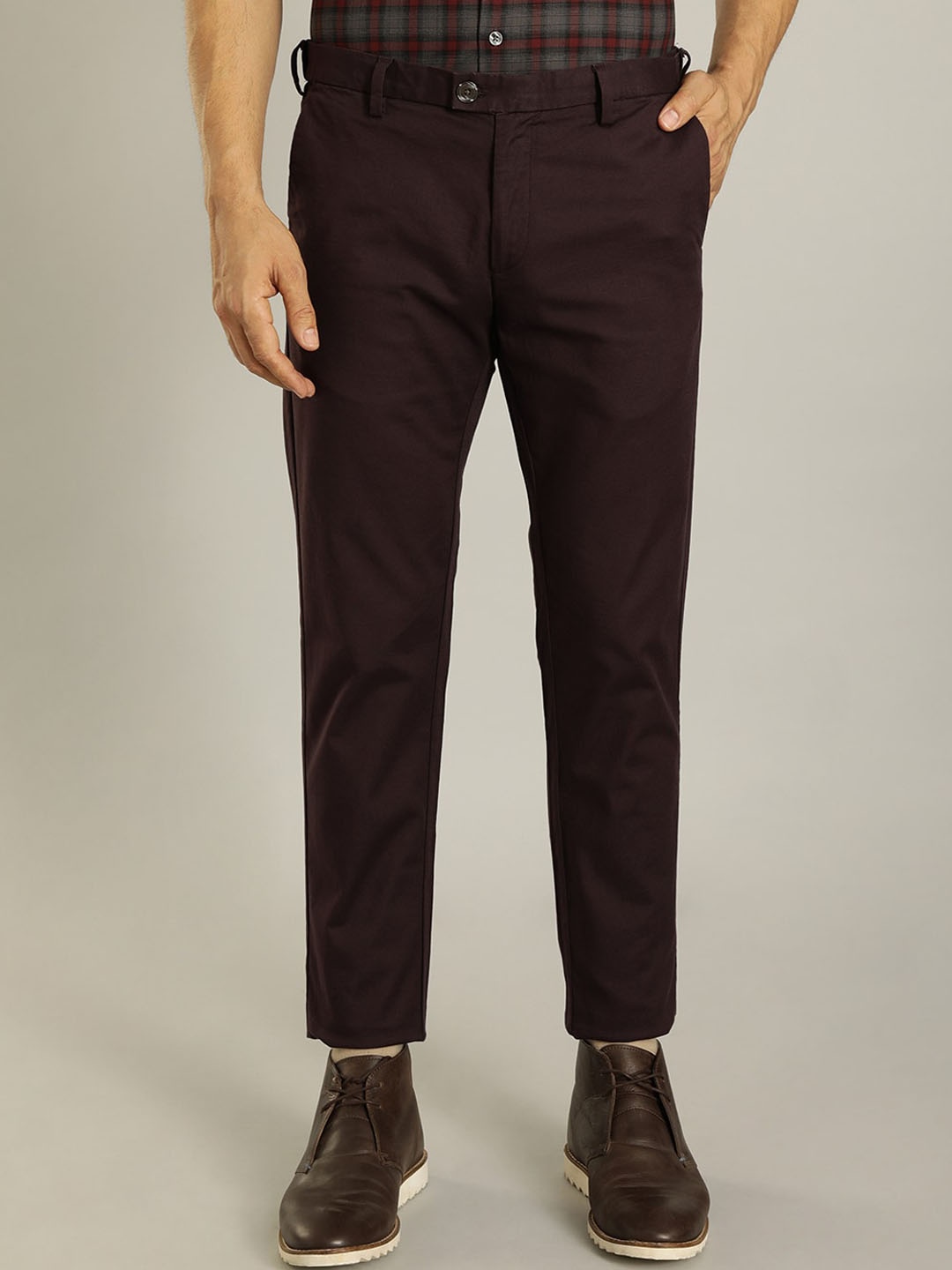 

Indian Terrain Men Brooklyn Slim Fit Chinos, Brown