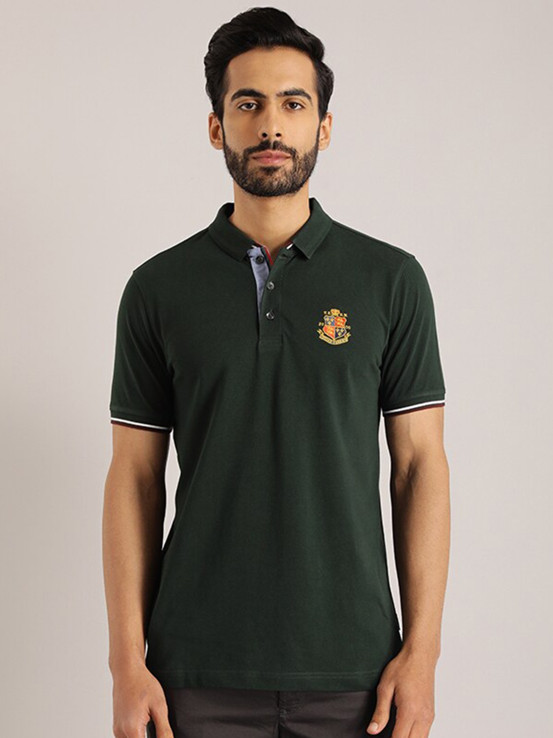 

Indian Terrain Polo Collar T-shirt, Green