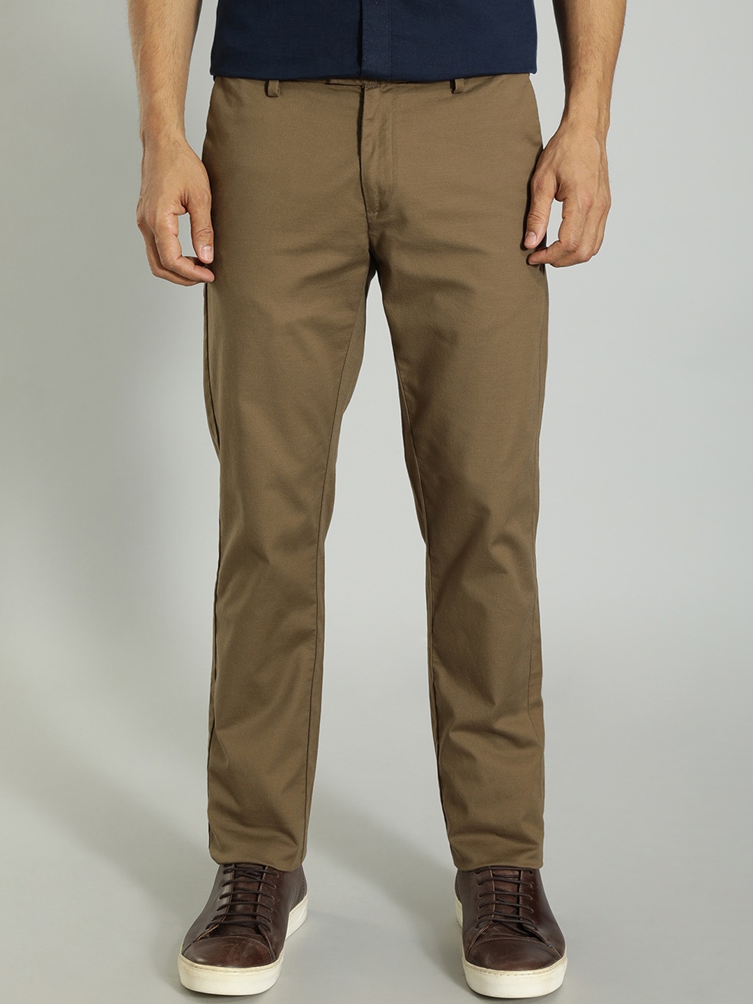 

Indian Terrain Men Brooklyn Slim Fit Trousers, Tan