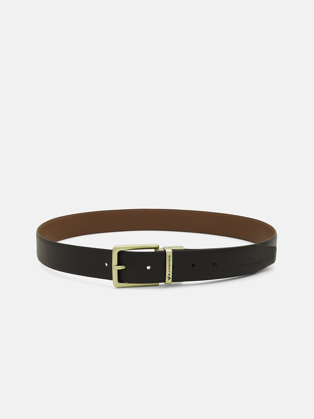 

Blackberrys Men Textured Leather Formal Belt, Black