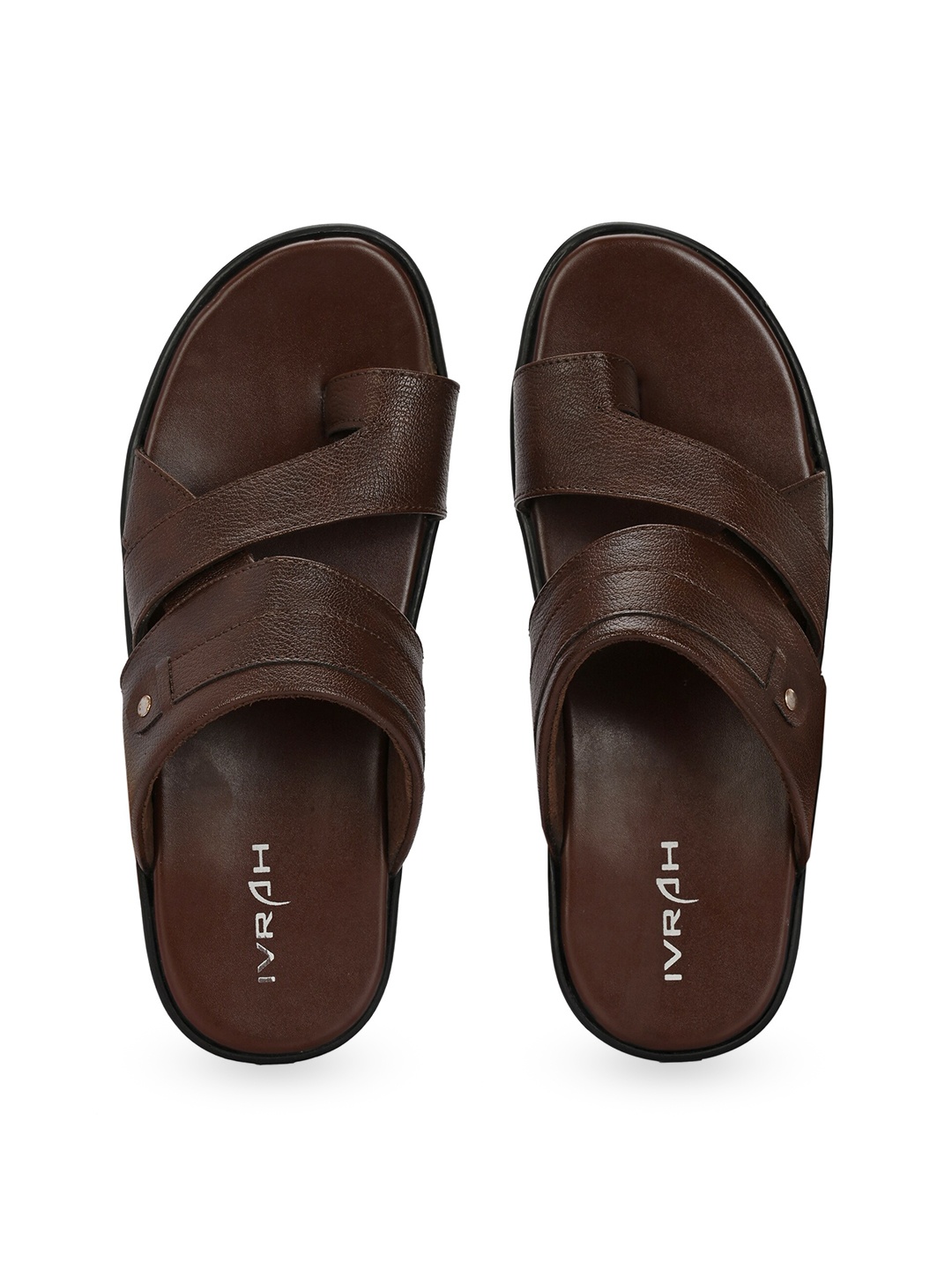 

IVRAH Men One Toe Comfort Sandals, Brown