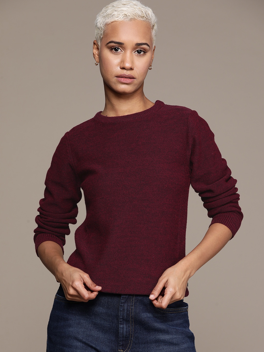 

Roadster Acrylic Pullover, Maroon