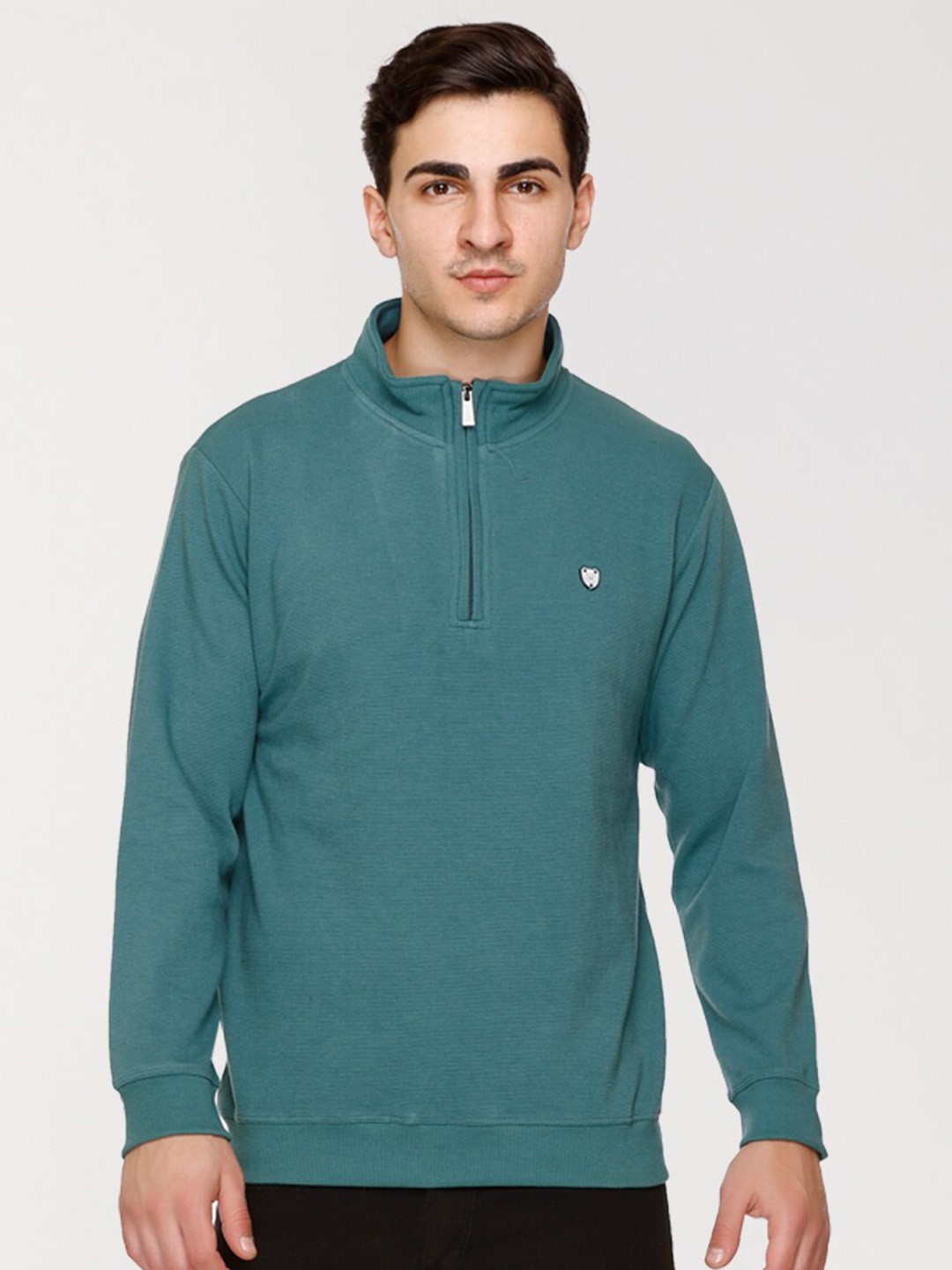 

ARRAY High Neck Cotton Sweatshirt, Green