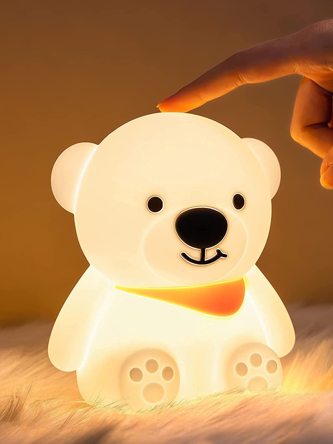 

DecorTwist White 16 Colour Changing LED Bear Table Lamp