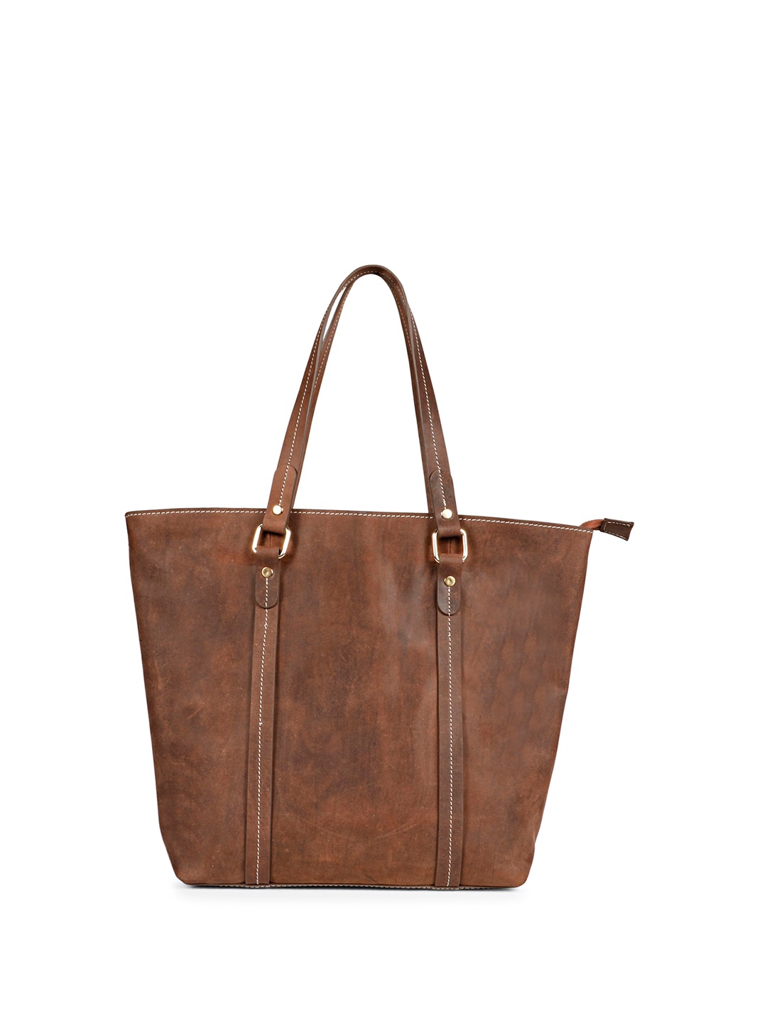 

Favore Textured Leather Structured Shoulder Bag, Brown