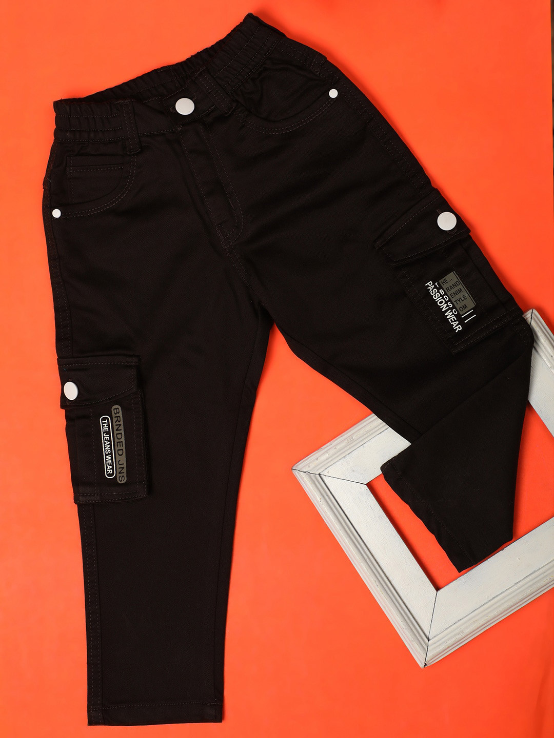 

V-Mart Boys Mid-Rise Smart Cargo Trousers, Brown