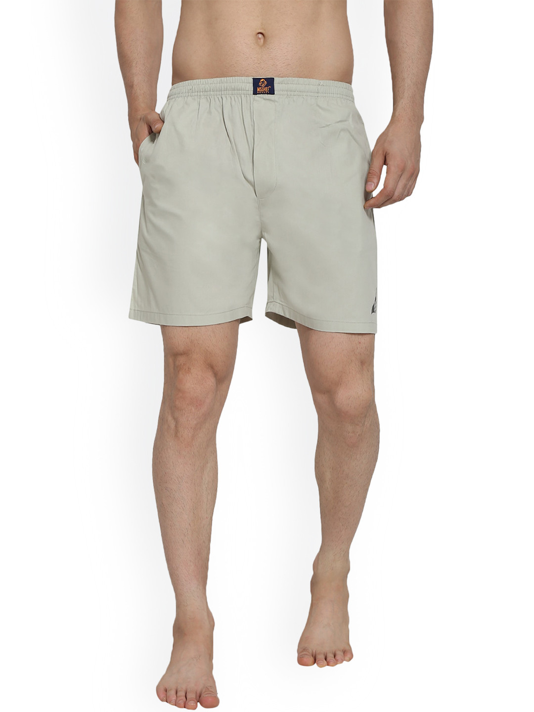

MISCHIEF MONKEY Mid-Rise Pure Cotton Boxers MMM-BXR-LGREY-M, Grey