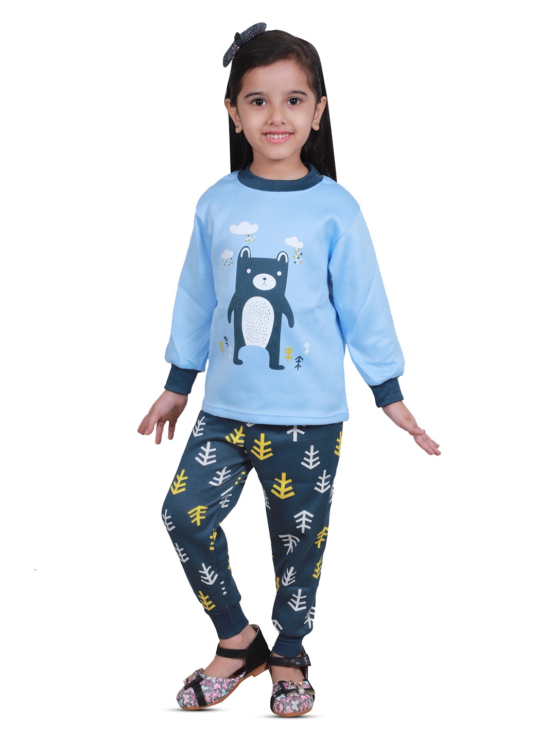 

ahhaaaa Kids Printed Sweatshirt With Pyjamas, Blue