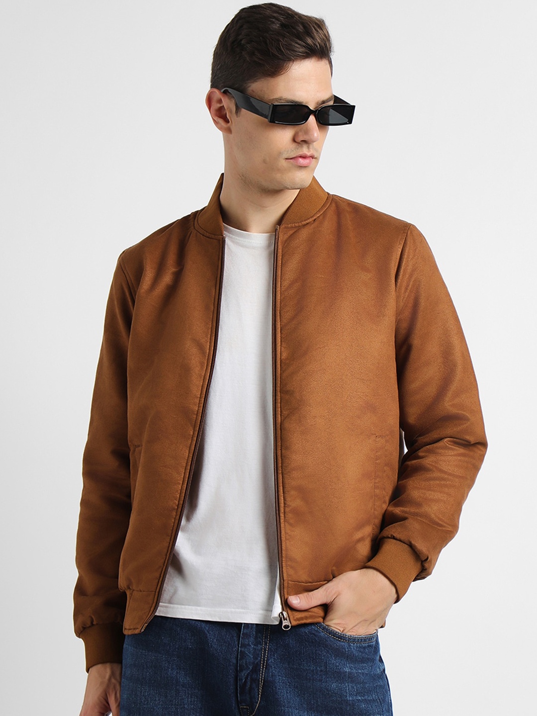 

Dennis Lingo Long Sleeves Biker Jacket, Coffee brown