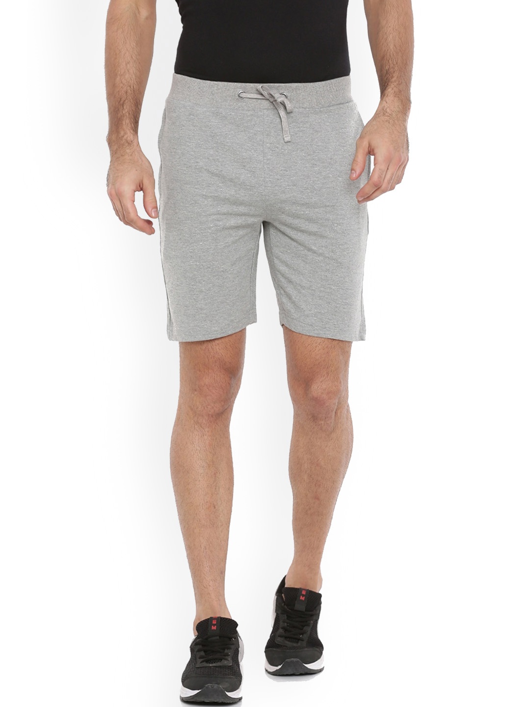 

Force NXT Men Mid Rise Cotton Short, Grey melange