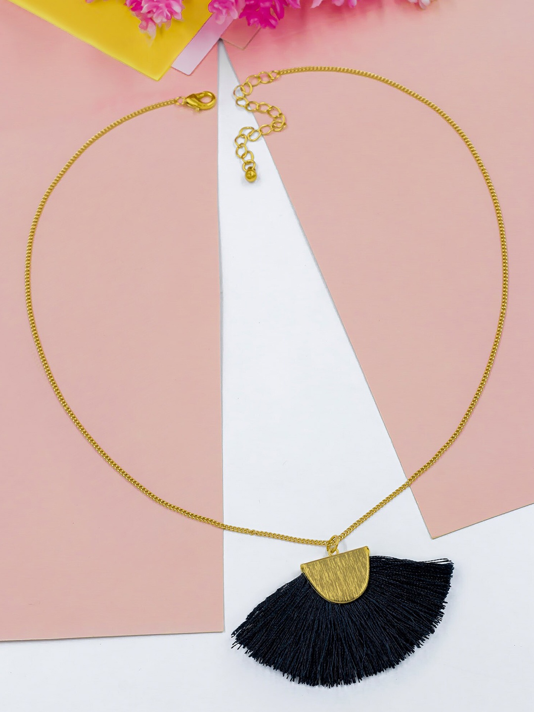 

Bellofox Black & Gold-Toned Gold-Plated Necklace