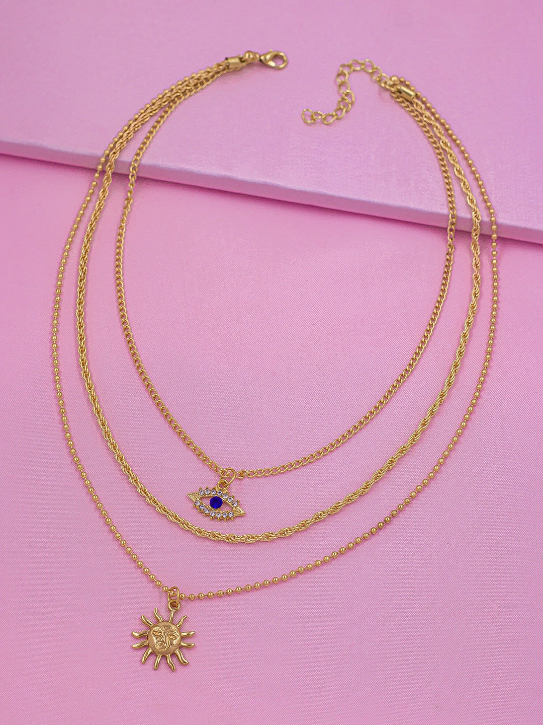 

Bellofox Gold Toned Gold-Plated Statement Necklace