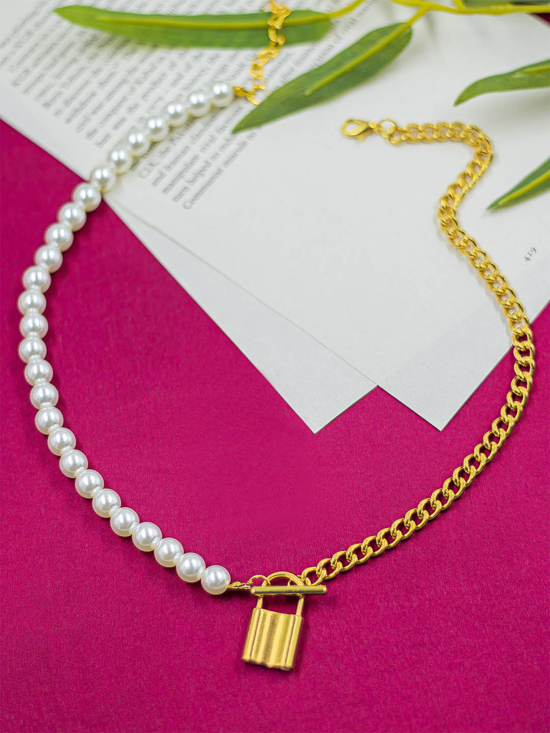 

Bellofox Gold Toned Gold-Plated Statement Necklace